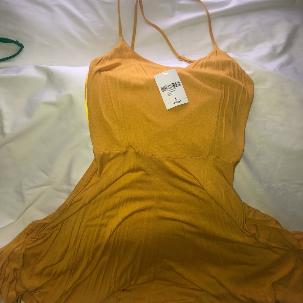 Forever 21 flowy mustard knit dress size L
